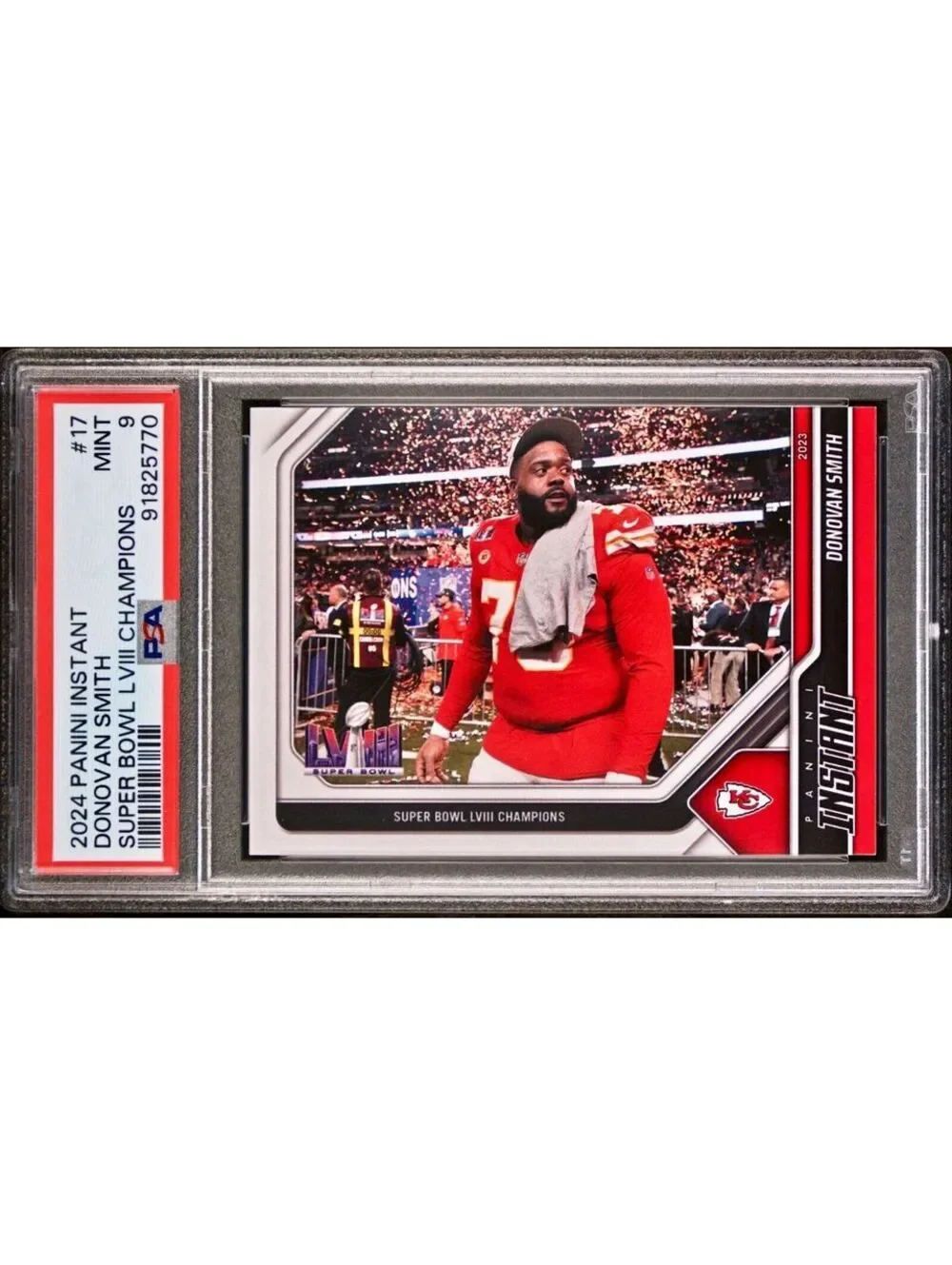 Donovan Smith 2023 Panini NFL Superbowl Champions #17 Card PSA 9 Mint